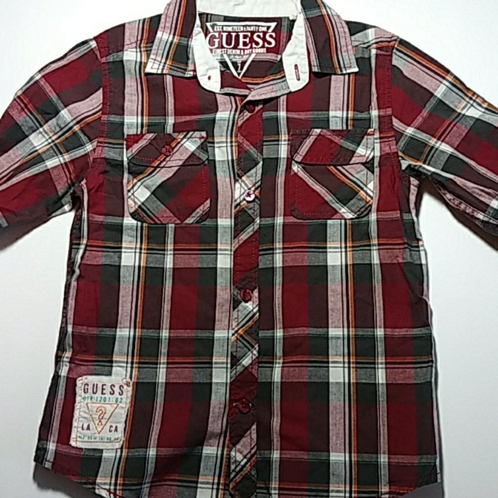 Guess Button Down Boys Shirt Size 7